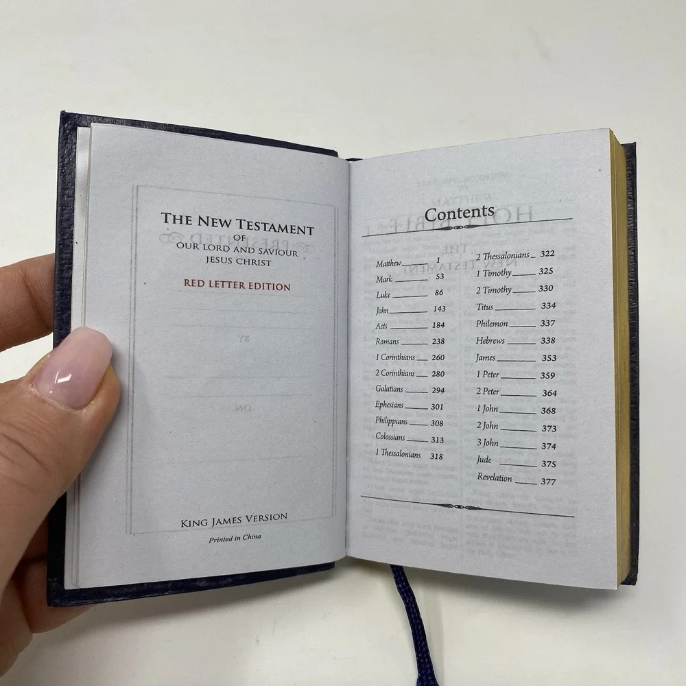 New Testament Holly Bible King James Version Pocket Sz 4.5x3